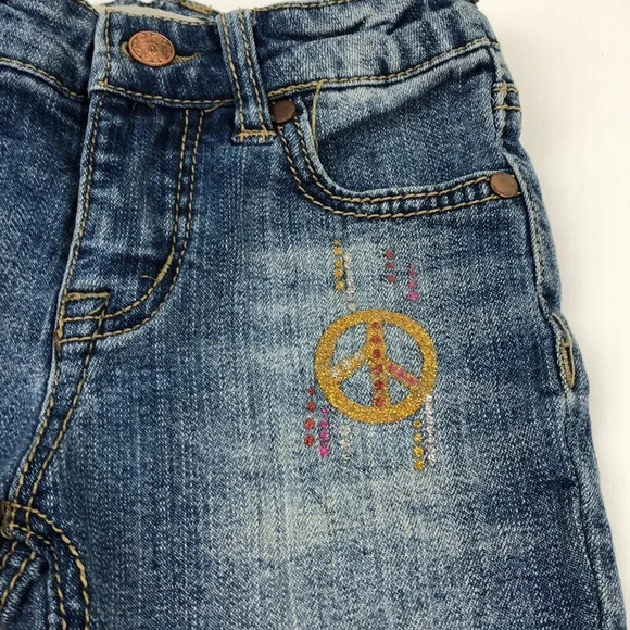 FREE STYLE EUC GIRLS JEAN SHORTS BOTTOMS DENIM SUMMER CASUAL BEACH POOL SIZE 4T - Picture 2 of 9